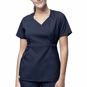 CARHARTT Flex Women's Fashion Mock Wrap Solid Scrub Top Size S